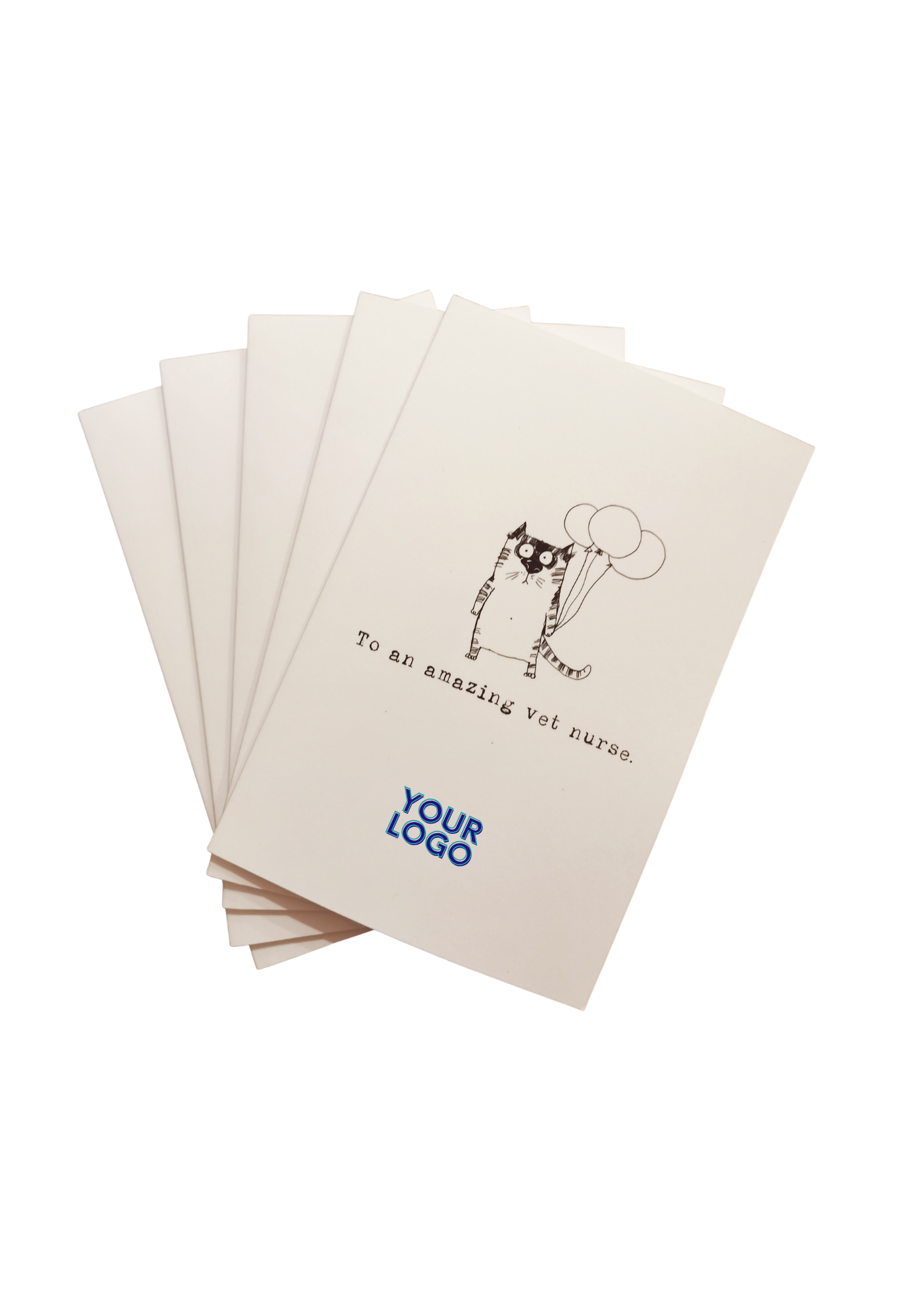 Personalised gifts for veterinary practices: a To an amazing vet nurse book cover with space for a practice logo